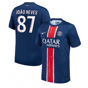 Billiga Paris Saint-Germain Joao Neves #87 Hemmatröja 2024-25 Kortärmad